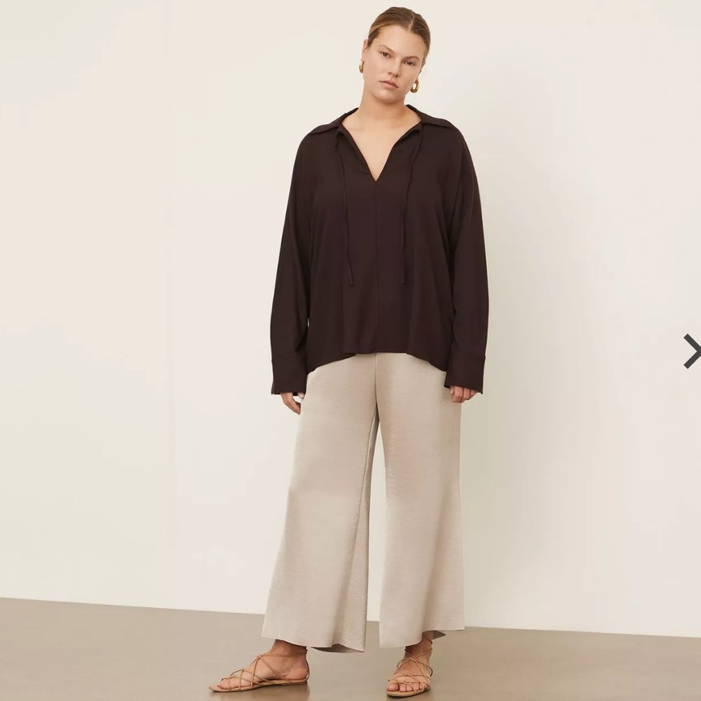 Vince Tie Neck Collar Blouse Sz M